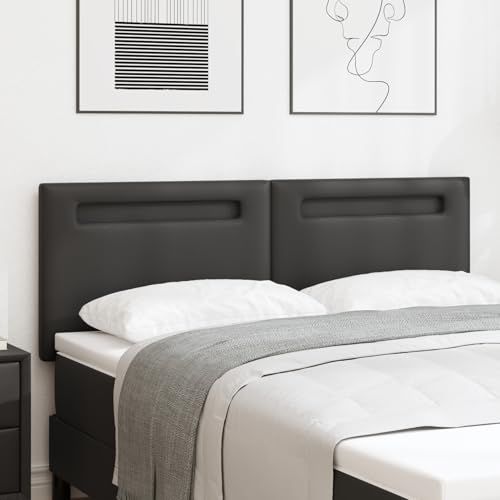 Gecheer Kopfteil Einfarbig Schwarz 140 cm Kunstleder Gecheer Kopfteil Einfarbig Schwarz 140 cm Kunstleder von Gecheer