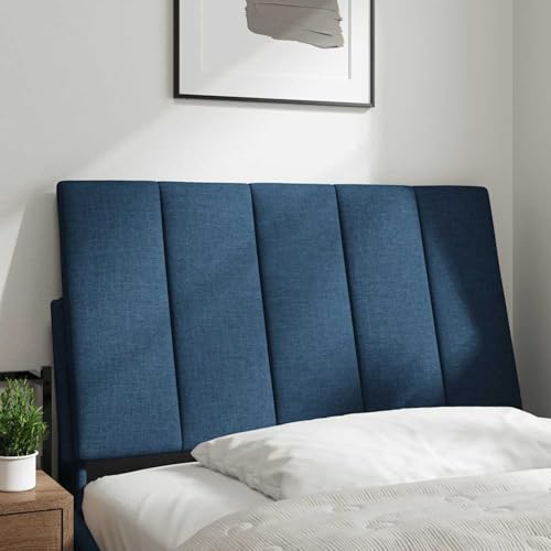 Gecheer Kopfteil-Kissen Blau 80 cm Stoff, Polsterkopfteil für Bett Betthaupt Bettzubehör Schlafzimmer4019141 von Gecheer