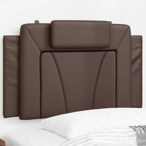 Gecheer Kopfteil-Kissen Braun 80 cm Kunstleder, Polsterkopfteil Bettkopfteil für Schlafzimmer Hotel Erwachsene Kinder374762 von Gecheer