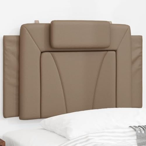 Gecheer Kopfteil-Kissen Cappuccino-Braun 90 cm Kunstleder, Polsterkopfteil für Bett Betthaupt Bettzubehör Schlafzimmer von Gecheer