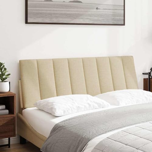 Gecheer Kopfteil-Kissen Creme 140 cm Stoff, Bettkopfteil Polsterkopfteil Bett Kopf Rückenlehne für Boxspringbetten Schlafzimmer Hotel-Design von Gecheer