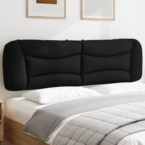 Gecheer Kopfteil-Kissen Schwarz 193 cm Kunstleder, Polsterkopfteil Bettkopfteil für Schlafzimmer Hotel Erwachsene Kinder374635 von Gecheer