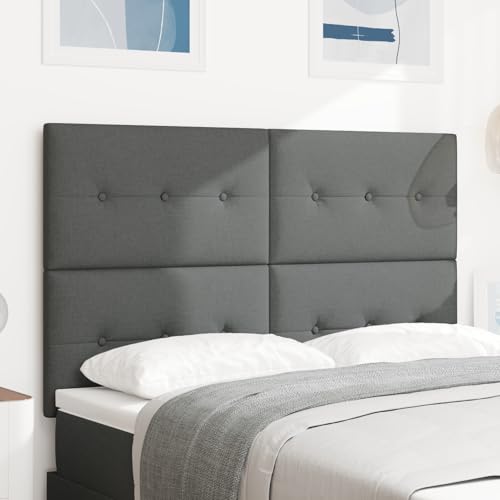 Gecheer Kopfteil mit Knopfheftung Dunkelgrau 160 cm Stoff Bettkopfteil für Schlafzimmer Hotel Erwachsene Kinder Jugendliche Doppelbett Gecheer Kopfteil mit Knopfheftung Dunkelgrau 160 cm Stoff Bettkopfteil für Schlafzimmer Hotel Erwachsene Kinder Jugendliche Doppelbett von Gecheer