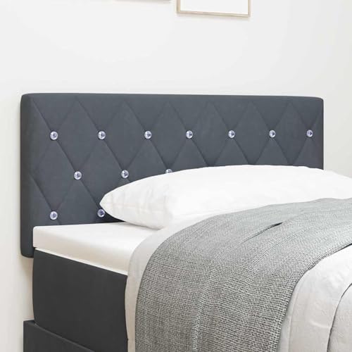Gecheer Kopfteil mit Kristallknöpfen, dunkelgrau, 90 cm, Samt, Bettkopfteil Kopfteil-Regal für Boxspringbetten Schlafzimmer Hotel-Design42007076 Gecheer Kopfteil mit Kristallknöpfen, dunkelgrau, 90 cm, Samt, Bettkopfteil Kopfteil-Regal für Boxspringbetten Schlafzimmer Hotel-Design42007076 von Gecheer