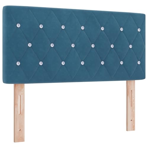 Gecheer Kopfteil mit Kristallknöpfen Dunkelblau 100 cm Samt Bettkopfteil für Schlafzimmer Hotel Erwachsene Kinder Jugendliche Doppelbett Gecheer Kopfteil mit Kristallknöpfen Dunkelblau 100 cm Samt Bettkopfteil für Schlafzimmer Hotel Erwachsene Kinder Jugendliche Doppelbett von Gecheer