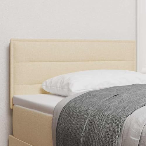 Gecheer Kopfteil mit Linienmuster Creme 90 cm Stoff, Bettkopfteil Kopfteil-Regal für Boxspringbetten Schlafzimmer Hotel-Design42007004 Gecheer Kopfteil mit Linienmuster Creme 90 cm Stoff, Bettkopfteil Kopfteil-Regal für Boxspringbetten Schlafzimmer Hotel-Design42007004 von Gecheer