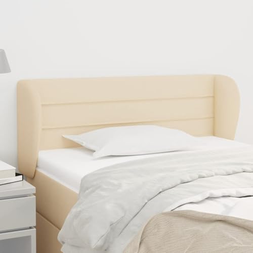 Gecheer Kopfteil mit Ohren Creme 93x23x78/88 cm Stoff Bettkopfteil für Schlafzimmer Hotel Erwachsene Kinder Jugendliche Doppelbett Gecheer Kopfteil mit Ohren Creme 93x23x78/88 cm Stoff Bettkopfteil für Schlafzimmer Hotel Erwachsene Kinder Jugendliche Doppelbett von Gecheer
