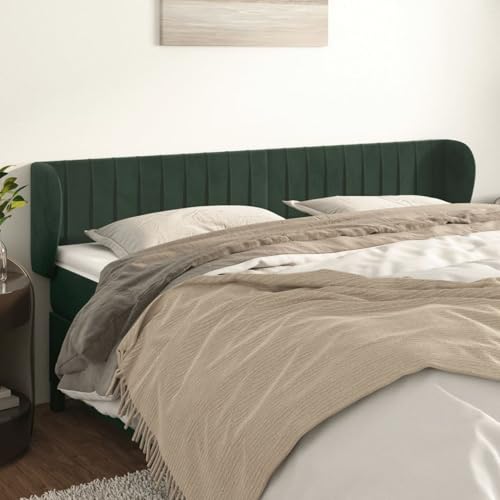 Gecheer Kopfteil mit Ohren Dunkelgrün 163x23x78/88 cm Samt Bettkopfteil für Schlafzimmer Hotel Erwachsene Kinder Jugendliche Doppelbett Gecheer Kopfteil mit Ohren Dunkelgrün 163x23x78/88 cm Samt Bettkopfteil für Schlafzimmer Hotel Erwachsene Kinder Jugendliche Doppelbett von Gecheer