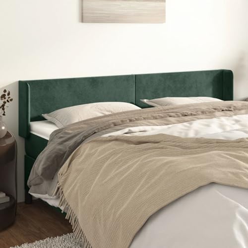 Gecheer Kopfteil mit Ohren Dunkelgrün 203x16x78/88 cm Samt, Bettkopfteil Kopfteil-Regal für Boxspringbetten Schlafzimmer Hotel-Design3118557 Gecheer Kopfteil mit Ohren Dunkelgrün 203x16x78/88 cm Samt, Bettkopfteil Kopfteil-Regal für Boxspringbetten Schlafzimmer Hotel-Design3118557 von Gecheer