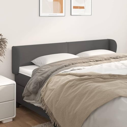 Gecheer Kopfteil mit Ohren Grau 203x23x78/88 cm Kunstleder Bettkopfteil für Schlafzimmer Hotel Erwachsene Kinder Jugendliche Doppelbett Gecheer Kopfteil mit Ohren Grau 203x23x78/88 cm Kunstleder Bettkopfteil für Schlafzimmer Hotel Erwachsene Kinder Jugendliche Doppelbett von Gecheer