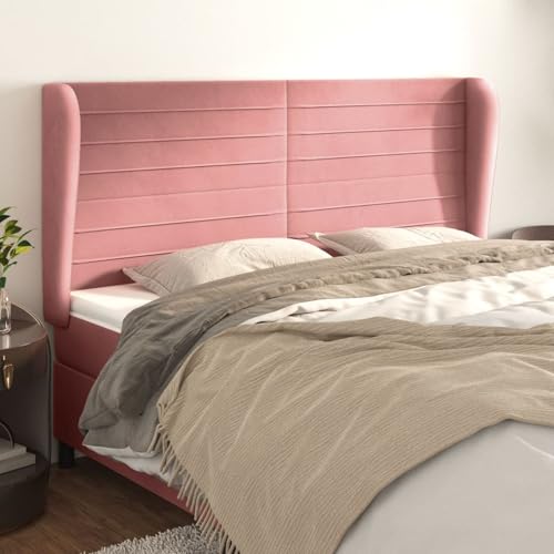 Gecheer Kopfteil mit Ohren Rosa 203x23x118/128 cm Samt Bettkopfteil für Schlafzimmer Hotel Erwachsene Kinder Jugendliche Doppelbett Gecheer Kopfteil mit Ohren Rosa 203x23x118/128 cm Samt Bettkopfteil für Schlafzimmer Hotel Erwachsene Kinder Jugendliche Doppelbett von Gecheer