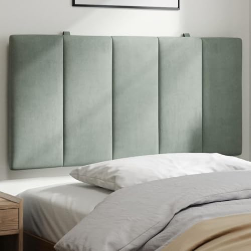 Gecheer Kopfteilkissen Hellgrau 100 cm Samt, Bettkopfteil Kopfteil-Regal für Boxspringbetten Schlafzimmer Hotel-Design3207720 Gecheer Kopfteilkissen Hellgrau 100 cm Samt, Bettkopfteil Kopfteil-Regal für Boxspringbetten Schlafzimmer Hotel-Design3207720 von Gecheer
