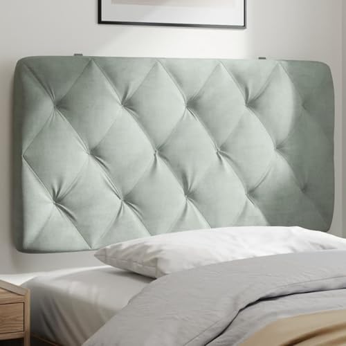 Gecheer Kopfteilkissen Hellgrau 100 cm Samt, Bettkopfteil Kopfteil-Regal für Boxspringbetten Schlafzimmer Hotel-Design3207722 Gecheer Kopfteilkissen Hellgrau 100 cm Samt, Bettkopfteil Kopfteil-Regal für Boxspringbetten Schlafzimmer Hotel-Design3207722 von Gecheer