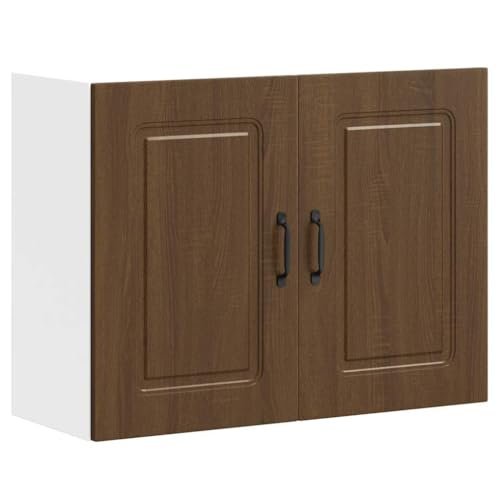 Gecheer Küchen Hängeschrank Küchenzeile Küchenmöbel Oberschrank Küchenschrank Kalmar Braun Eichen-Optik Holzwerkstoff von Gecheer