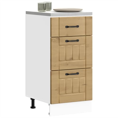 Gecheer Küchen-Unterschrank Lucca Artisan-Eiche Holzwerkstoff Küchenschrank Küchenzeile Küchenmöbel von Gecheer