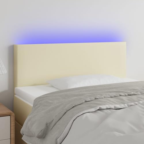 Gecheer LED Kopfteil Creme 100x5x78/88 cm Kunstleder, Bettkopfteil Kopfteil-Regal für Boxspringbetten Schlafzimmer Hotel-Design3121418 Gecheer LED Kopfteil Creme 100x5x78/88 cm Kunstleder, Bettkopfteil Kopfteil-Regal für Boxspringbetten Schlafzimmer Hotel-Design3121418 von Gecheer