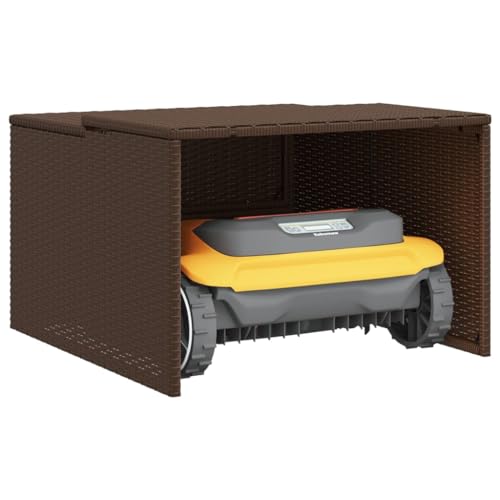 Gecheer Mähroboter Garage Rasenroboter Mähroboter Dach Überdachung Unterstand Sonnenschutz Mährobotergarage Braun 86x90x52/57 cm Poly Rattan Gecheer Mähroboter Garage Rasenroboter Mähroboter Dach Überdachung Unterstand Sonnenschutz Mährobotergarage Braun 86x90x52/57 cm Poly Rattan von Gecheer