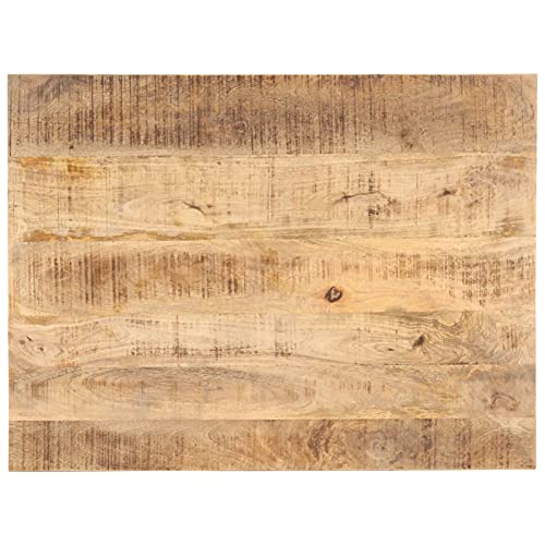 Gecheer Mangoholz Massiv Tischplatte Massivholzplatte Holzplatte Ersatztischplatte Holz Platte für Esstisch Esszimmertisch 25-27mm 70x60cm von Gecheer