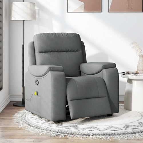 Gecheer Massage-Relaxsessel, Stoff, Dunkelgrau, Sessel Wohnzimmer Fernsehsessel Liegesessel für Entspannung Homeoffice Leseecke3303547 Gecheer Massage-Relaxsessel, Stoff, Dunkelgrau, Sessel Wohnzimmer Fernsehsessel Liegesessel für Entspannung Homeoffice Leseecke3303547 von Gecheer