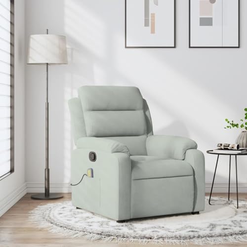 Gecheer Massage-Relaxsessel, hellgrauer Samt, Relaxsessel Fernsehsessel Lesesessel für Wohnzimmer Schlafzimmer Leseecke Gästezimmer3206172 Gecheer Massage-Relaxsessel, hellgrauer Samt, Relaxsessel Fernsehsessel Lesesessel für Wohnzimmer Schlafzimmer Leseecke Gästezimmer3206172 von Gecheer