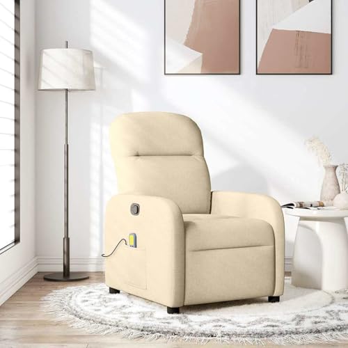 Gecheer Massagesessel Creme Stoff von Gecheer