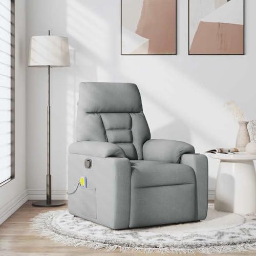 Gecheer Massagesessel Hellgrau Stoff von Gecheer