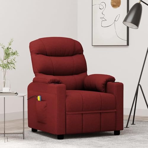 Gecheer Massagesessel Weinrot Stoff von Gecheer