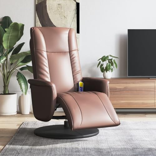 Gecheer Massagesessel mit Fußteil Braun Kunstleder, Sessel Wohnzimmer Fernsehsessel Liegesessel für Entspannung Homeoffice Leseecke356514 Gecheer Massagesessel mit Fußteil Braun Kunstleder, Sessel Wohnzimmer Fernsehsessel Liegesessel für Entspannung Homeoffice Leseecke356514 von Gecheer