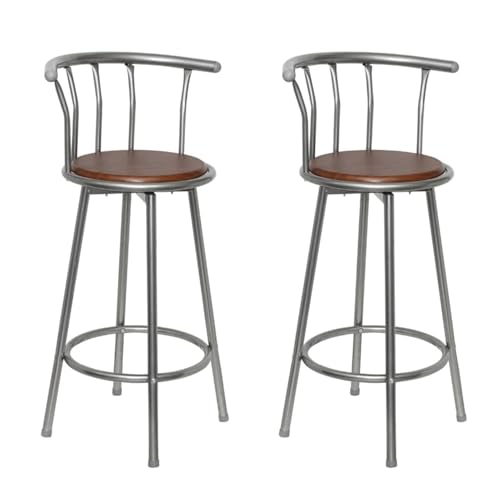 Gecheer Massagestuhl, belüfteter Sitz, Barhocker, 2 Stück, Braun, Stahl von Gecheer