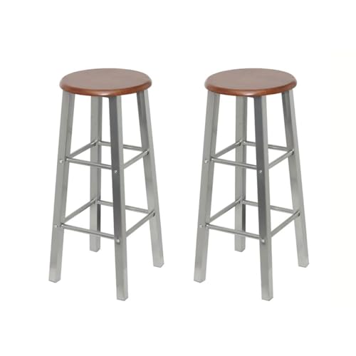 Gecheer Massagestuhl, belüfteter Sitz, Barhocker, 2 Stück, Metall mit Sitz aus MDF von Gecheer