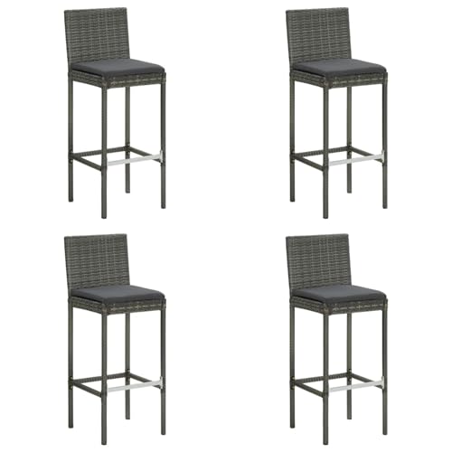 Gecheer Massagestuhl, belüfteter Sitz, Barhocker und Kissen, 4 Stück, Polyrattan Gecheer Massagestuhl, belüfteter Sitz, Barhocker und Kissen, 4 Stück, Polyrattan von Gecheer