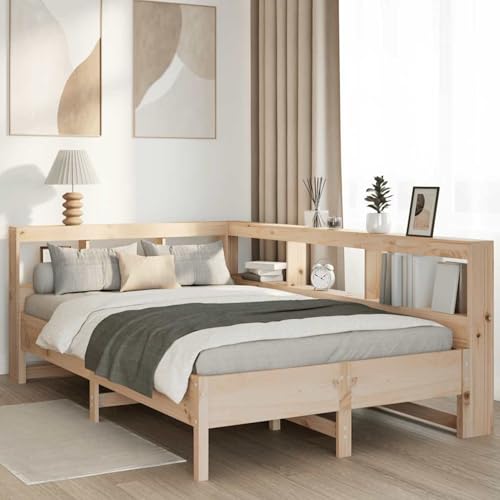 Gecheer Massivholzbett mit Regal ohne Matratze 160x200 cm Kiefernholz Gecheer Massivholzbett mit Regal ohne Matratze 160x200 cm Kiefernholz von Gecheer