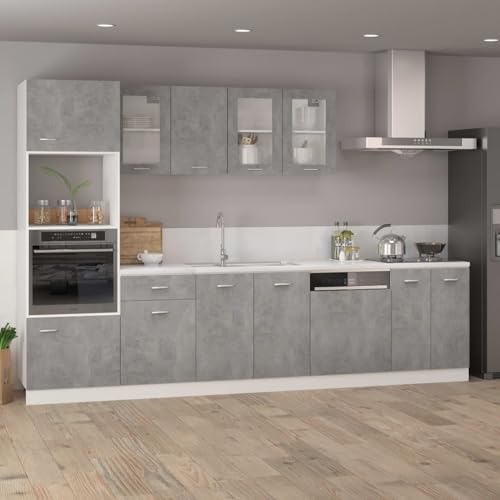 Gecheer Mikrowellenumbauschrank Betongrau Holzwerkstoff Stauraum Küchenorganisation Regalböden for Familien Haushalte Gecheer Mikrowellenumbauschrank Betongrau Holzwerkstoff Stauraum Küchenorganisation Regalböden for Familien Haushalte von Gecheer