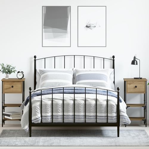 Gecheer Nachtkommoden 2 Stück Artisan Eiche 34x36x70 cm Spanplatte, Moderner Nachtkästchen Beistelltisch für Schlafzimmer Gästezimmer Studentenwohnheim871239 von Gecheer
