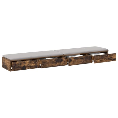 Gecheer Nachttisch aus geräucherter Eiche - 180x36.5x16.5 cm - Hergestellt aus Holzwerkstoffen Gecheer Nachttisch aus geräucherter Eiche - 180x36.5x16.5 cm - Hergestellt aus Holzwerkstoffen von Gecheer