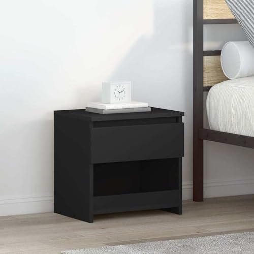 Gecheer Nachttische 2 STK. Schwarz 40x30x39 cm Holzwerkstoff Nachtkästchen Beistelltisch für Schlafzimmer Gästezimmer Wohnheim Gecheer Nachttische 2 STK. Schwarz 40x30x39 cm Holzwerkstoff Nachtkästchen Beistelltisch für Schlafzimmer Gästezimmer Wohnheim von Gecheer