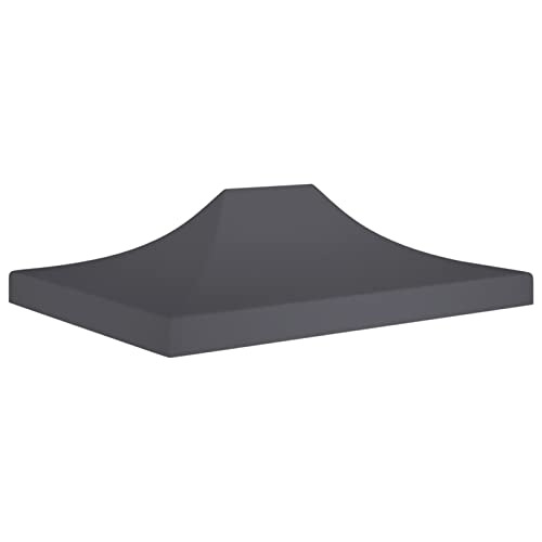 Gecheer Partyzelt Dach Zeltdach Zeltabdeckung Pavillondach Ersatzdach Dachplane Pavillon Abdeckung für Pavillon Partyzelt Gartenzelt 4,5x3 m Anthrazit 270 g/m² von Gecheer