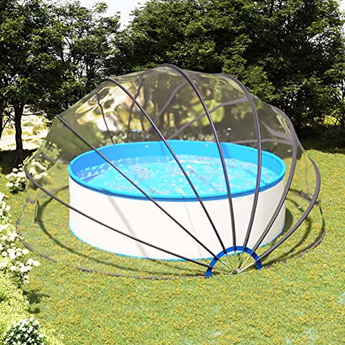 Gecheer Pooldach Poolabdeckung Schwimmbadabdeckung Poolüberdachung Transparent 440 x 220 cm von Gecheer