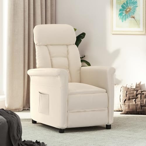Gecheer Relaxsessel Beige Mikrofasergewebe fernsehsessel mit liegefunktion, Manuelle Liegefunktion Gecheer Relaxsessel Beige Mikrofasergewebe fernsehsessel mit liegefunktion, Manuelle Liegefunktion von Gecheer