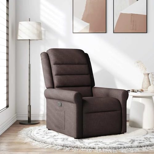 Gecheer Relaxsessel Dunkelbraun Stoff Sessel Wohnzimmer Fernsehsessel Liegesessel für Entspannung Homeoffice Leseecke von Gecheer