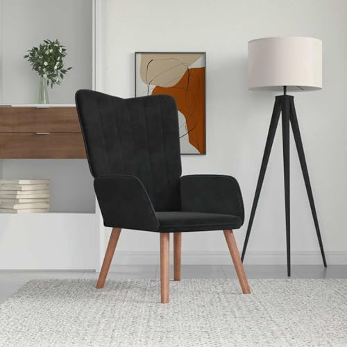 Gecheer Relaxsessel Schwarz Samt Sessel Wohnzimmer Fernsehsessel Liegesessel für Entspannung Homeoffice Leseecke Gecheer Relaxsessel Schwarz Samt Sessel Wohnzimmer Fernsehsessel Liegesessel für Entspannung Homeoffice Leseecke von Gecheer