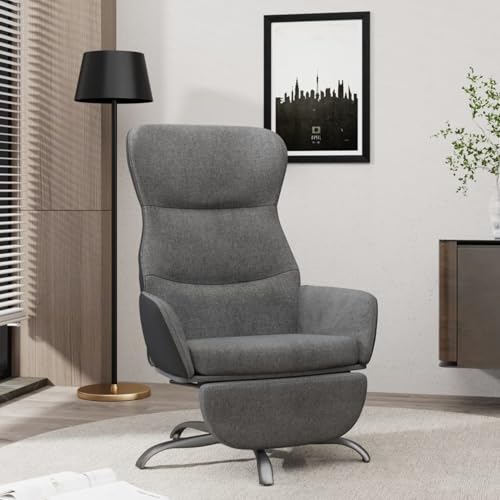 Gecheer Relaxsessel mit Fußteil Dunkelgrau Stoff von Gecheer