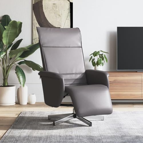 Gecheer Relaxsessel mit Fußteil Grau Kunstleder, Sessel Wohnzimmer Fernsehsessel Liegesessel für Entspannung Homeoffice Leseecke356643 Gecheer Relaxsessel mit Fußteil Grau Kunstleder, Sessel Wohnzimmer Fernsehsessel Liegesessel für Entspannung Homeoffice Leseecke356643 von Gecheer