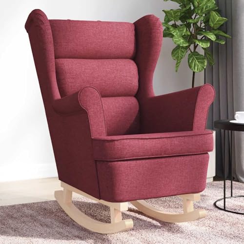 Gecheer Schaukelsessel Weinrot 74x90x102 cm Stoff Sessel Wohnzimmer Fernsehsessel Liegesessel für Entspannung Homeoffice Leseecke Gecheer Schaukelsessel Weinrot 74x90x102 cm Stoff Sessel Wohnzimmer Fernsehsessel Liegesessel für Entspannung Homeoffice Leseecke von Gecheer