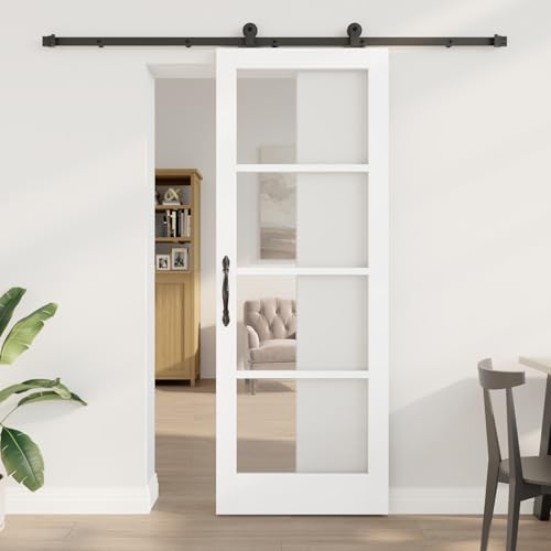 Gecheer Schiebetür mit Hardware-Set 'ORKDAL'Weiß 78x211 cm von Gecheer