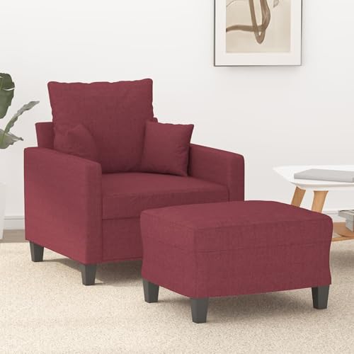Gecheer Sessel mit Hocker Weinrot 60 cm Stoff, Relaxsessel Fernsehsessel Lesesessel für Wohnzimmer Schlafzimmer Leseecke Gästezimmer3201087 Gecheer Sessel mit Hocker Weinrot 60 cm Stoff, Relaxsessel Fernsehsessel Lesesessel für Wohnzimmer Schlafzimmer Leseecke Gästezimmer3201087 von Gecheer