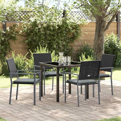 Gecheer Set aus 3 Schwarz PE-Rattan, pulverbeschichteter Stahl Standard, Gartenmöbel Tisch und Stühle Set für Garten Terrasse Café Outdoor Essbereich3379073 Gecheer Set aus 3 Schwarz PE-Rattan, pulverbeschichteter Stahl Standard, Gartenmöbel Tisch und Stühle Set für Garten Terrasse Café Outdoor Essbereich3379073 von Gecheer