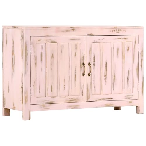 Gecheer Sideboard Hellrosa 110x35x70 cm Massivholz Mango, Kommode Stilvolles Aufbewahrungsschrank mit Türen für Wohnzimmer Küche247764 Gecheer Sideboard Hellrosa 110x35x70 cm Massivholz Mango, Kommode Stilvolles Aufbewahrungsschrank mit Türen für Wohnzimmer Küche247764 von Gecheer