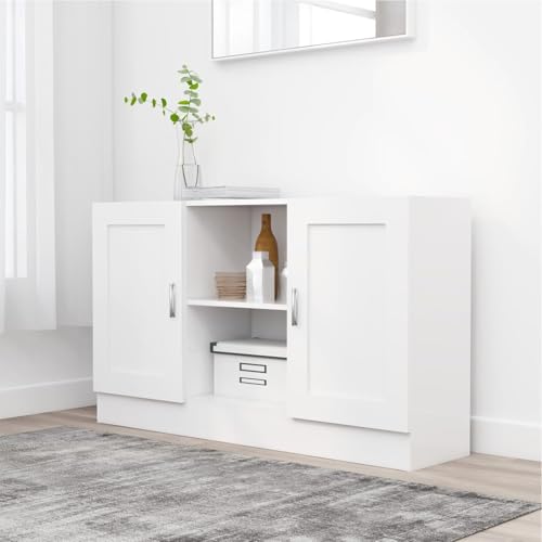Gecheer Sideboard Hochglanz-Weiß 120x30,5x70 cm Holzwerkstoff Moderne Kommode mit Schubladen und viel Stauraum für Wohnzimmer Flur Essbereich Gecheer Sideboard Hochglanz-Weiß 120x30,5x70 cm Holzwerkstoff Moderne Kommode mit Schubladen und viel Stauraum für Wohnzimmer Flur Essbereich von Gecheer