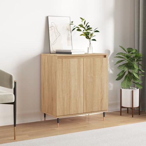 Gecheer Sideboard Sonoma-Eiche 60x35x70 cm Holzwerkstoff, Moderne Kommode mit Schubladen und viel Stauraum für Wohnzimmer Flur Essbereich827151 von Gecheer